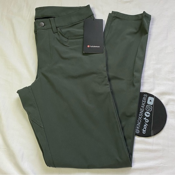 Lululemon ABC Pant Slim 32”L Warpstreme SKSR Smoked Spruce Green Men’s Size 28 - Picture 1 of 6